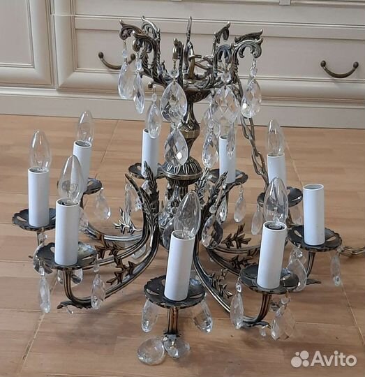 Люстра бронза старинная