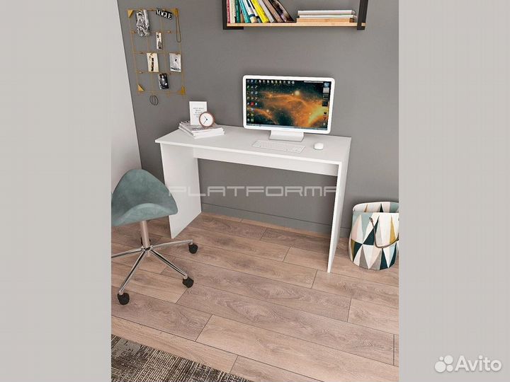 Стол письменный компьютерный PL-207 графит / белый