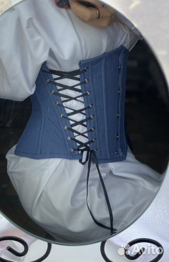 Корсет джинсовый
