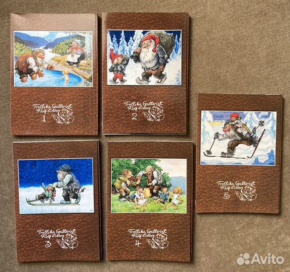 Rolf Lidberg, 5 наборов открыток с троллями