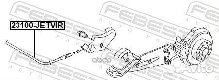 Трос ручного тормоза 23100jetvir Febest