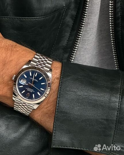 Часы rolex datejust 41mm синие
