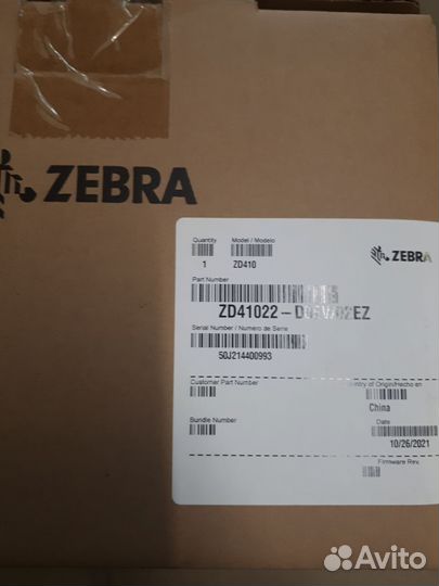 Термопринтер zebra zd41022-d0e000ez