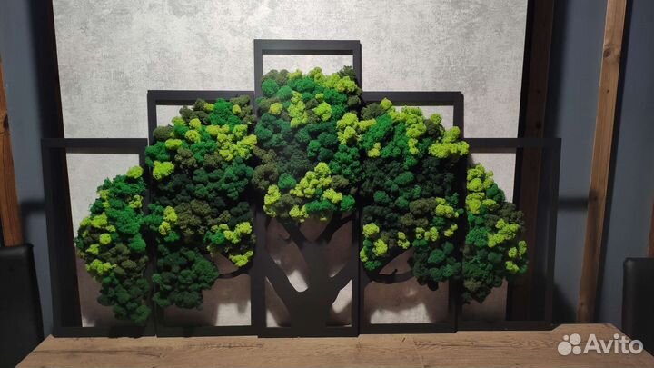 Картина стабилизированный мох Дерево жизни