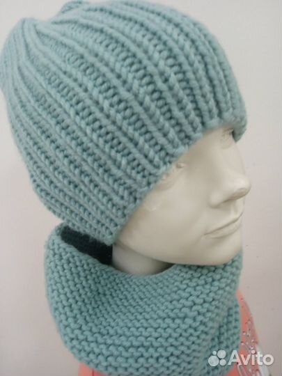 Шапка и снуд ручной работы