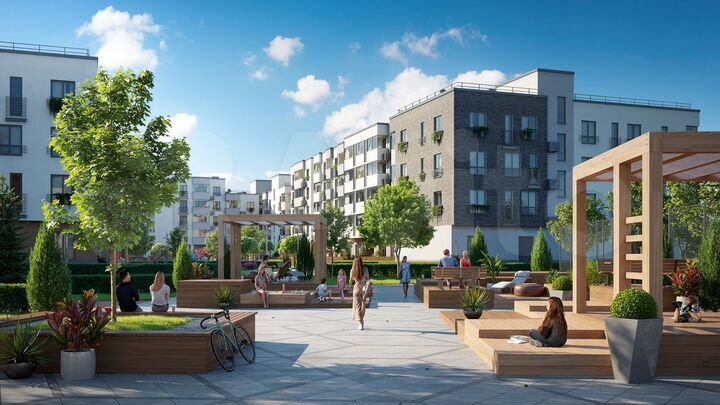 2-к. апартаменты, 40,1 м², 1/6 эт.