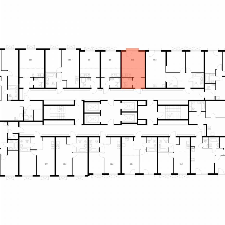 Квартира-студия, 23,8 м², 15/24 эт.