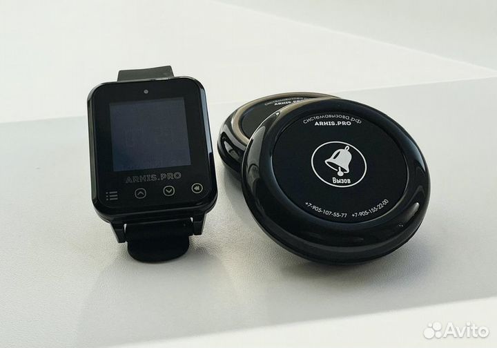 Кнопка вызова персонала/офцицианта Ультра и часы