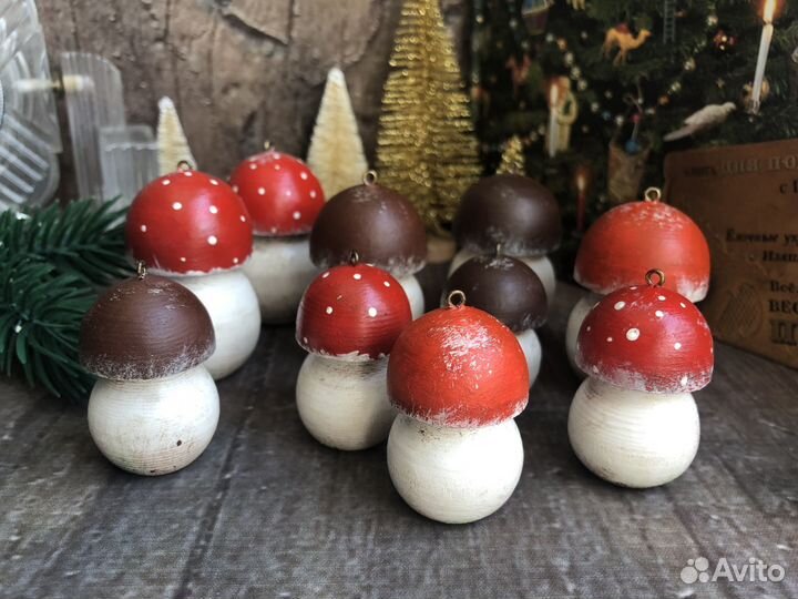 Деревянные грибочки