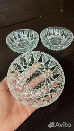 Икорница розетка хрусталь