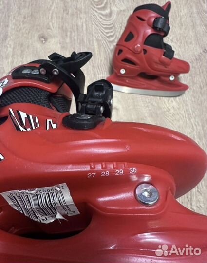 Коньки детские раздвижные хоккейные