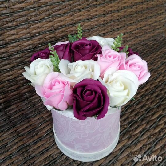 Букет из мыльных роз