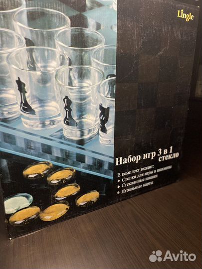 Пьяные шахматы стопки 3 в 1