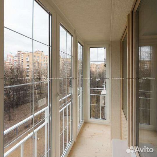 Пластиковая лоджия 6 метров с отделкой