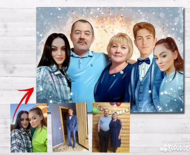 Череповец печать картин портреты по фото на холсте