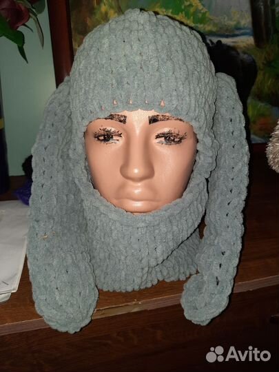 Балаклава вязаная женская