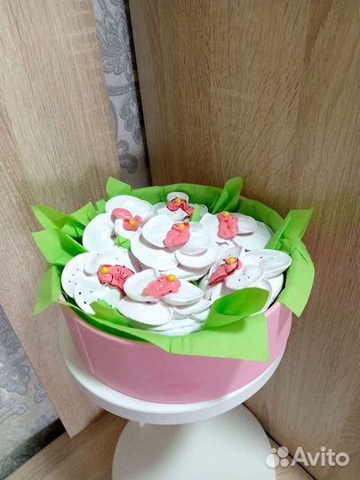 Вкусные зефирные цветы