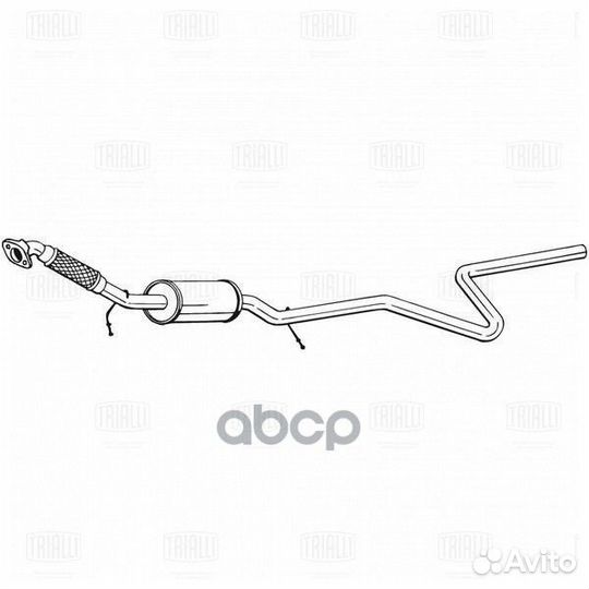 Резонатор ford fusion 02- 1.6I доп. с гофрой (н