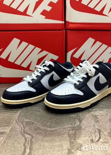 Кроссовки Nike dunk low vintage navy c доставкой