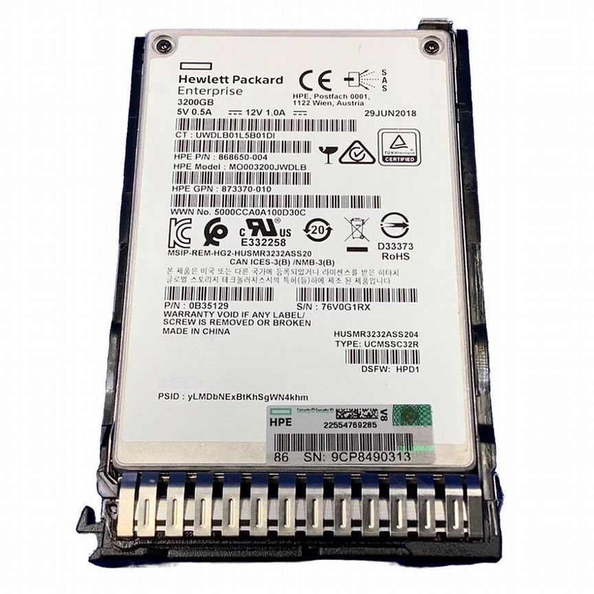 [MO003200JWDLB] Жесткий Диск Hp 3.2tb Sas 2,5" Ssd Mo003200jwdlb