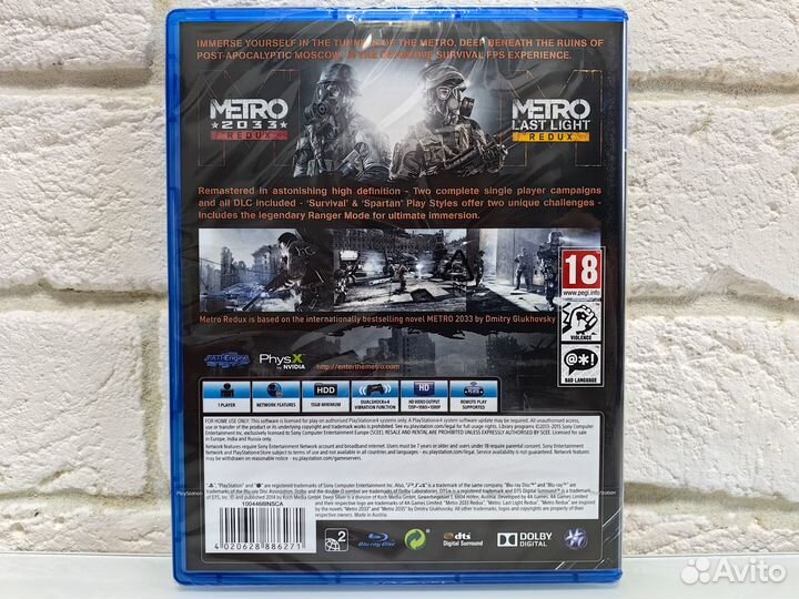 Metro Redux PS4 новый диск