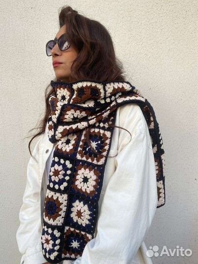 Вязаный шарф (крючком)