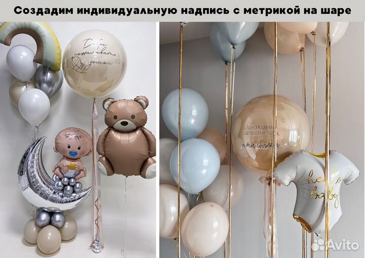 Воздушные шары Гелиевые шары на выписку из роддома