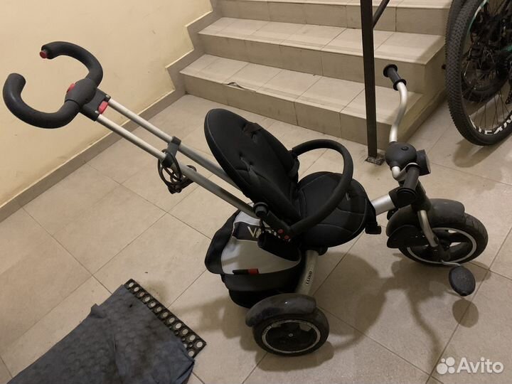 Детский велосипед трехколесный с ручкой