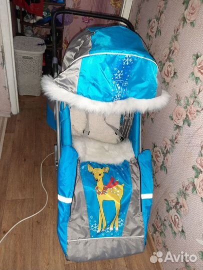 Детские санки коляска бу