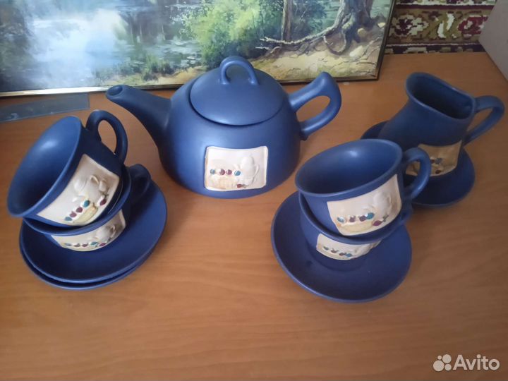 Сервиз чайный СССР и горшочки для запекания