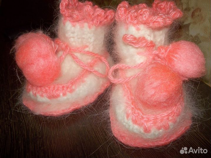 Пинетки пуховые новые