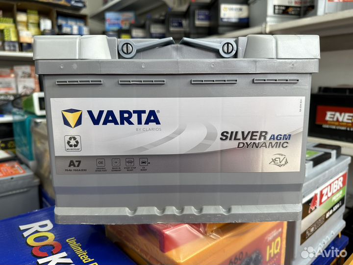 Аккумулятор Varta AGM 70 ah