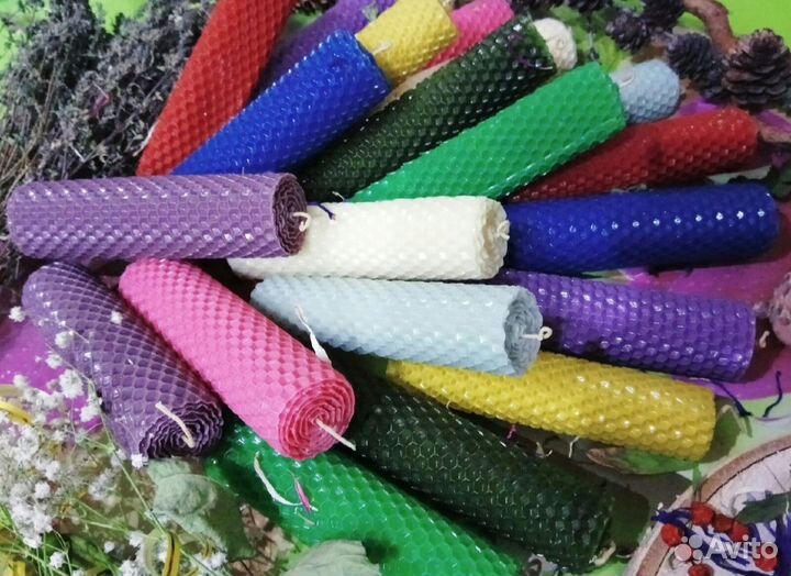 Эко Свечи ручной работы из вощины