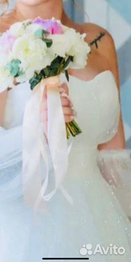 Платье Свадебное с глиттером