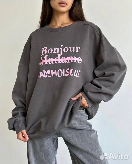 Свитшот Bonjour Mademoiselle 5 цветов