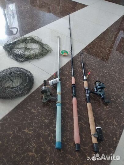 Спиннинги, садки, катушки СССР, цена за все