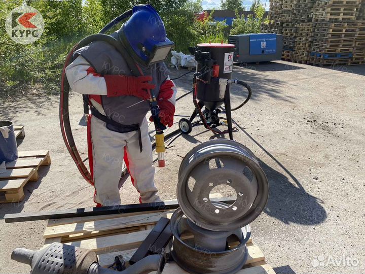 Готовый бизнес: пескоструй 200 л + диз. компрессор