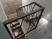 Перила для лестницы в стиле лофт