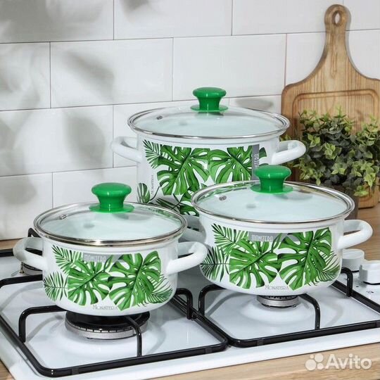 Набор кастрюль 'Монстера 5-1- Экстра', 3 предмета