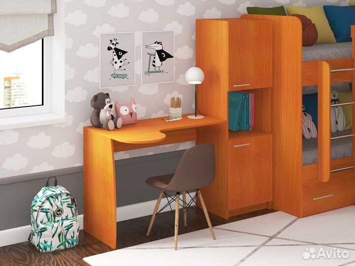 Стол письменный со стеллажом