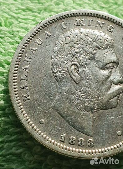 1/2 доллара 1883 год тип одного года, Гавайи