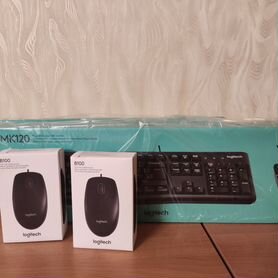 Набор logitech клавиатура мышка mk120 b100