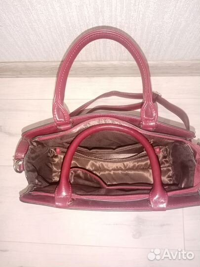 Сумка женская натуральная кожа красная