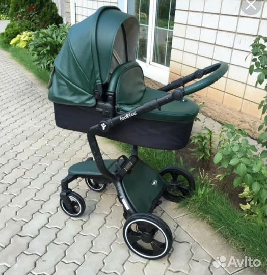 Коляска luxmom 2 в 1 эко кожа
