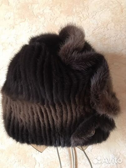Шапка норковая женская на резинке