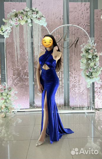 Вечернее платье синее