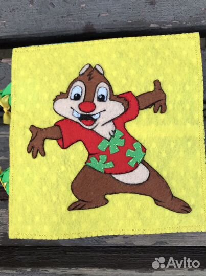 Развивающая книга из фетра. Детская развивающая кн