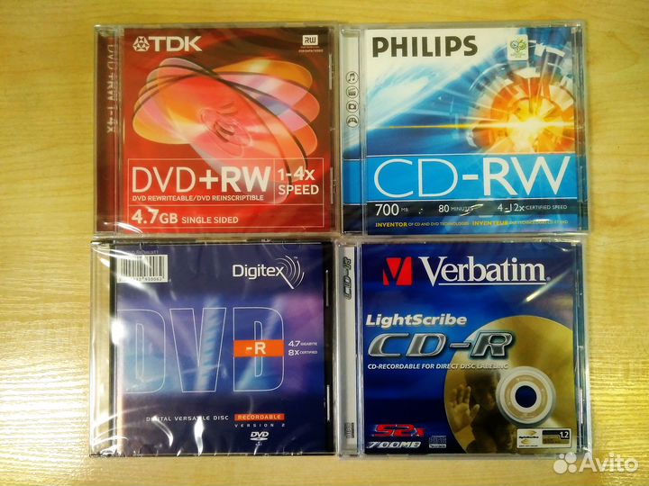 Диски CD-RW, DVD-RW, DVD-R, CD-R