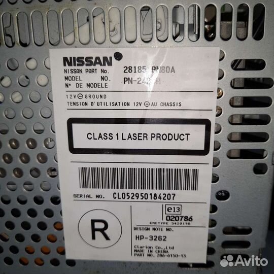 Магнитола Nissan almera