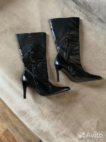 Сапоги с острым носом 37 винтаж